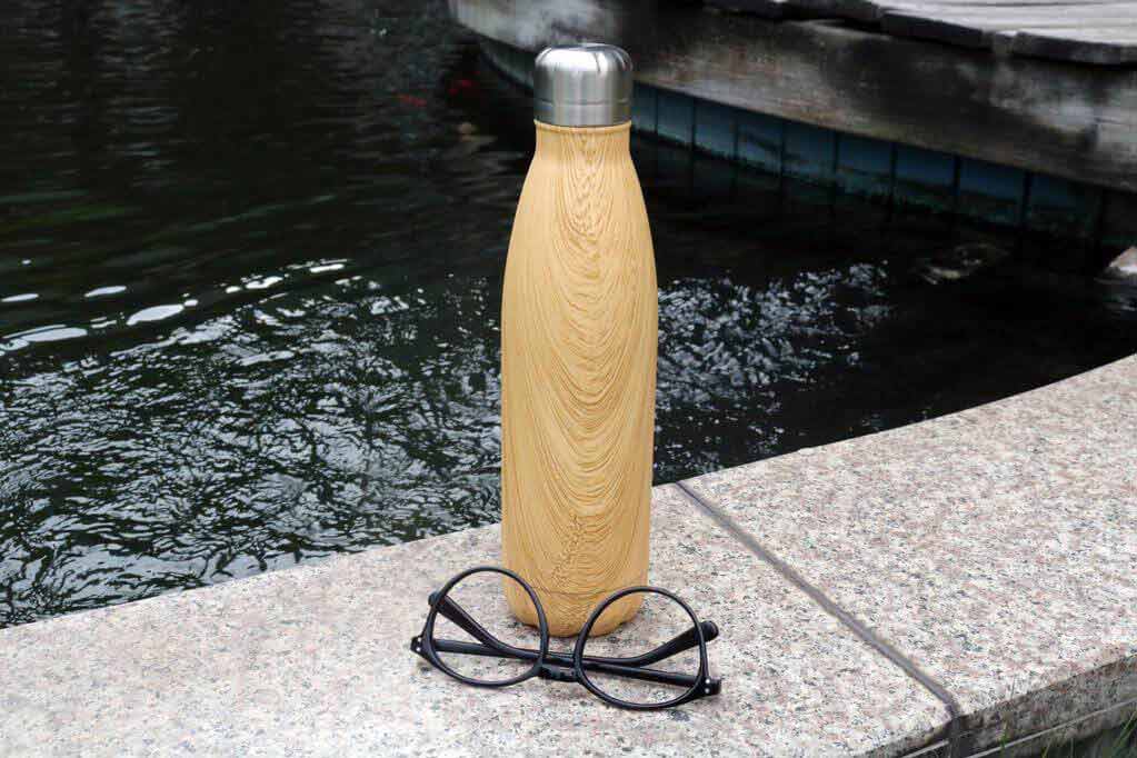GEYER - Hans Larsen Stainless Steel Water Bottle with Wood Print